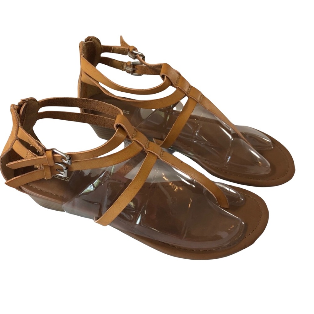 EXPRESS Tan Gladiator Sandals Shoes Flats in size 9 - Picture 3 of 5